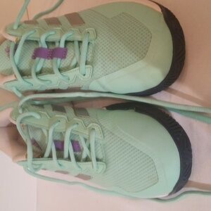 Adidas Mint Green Sneakers with Purple Details